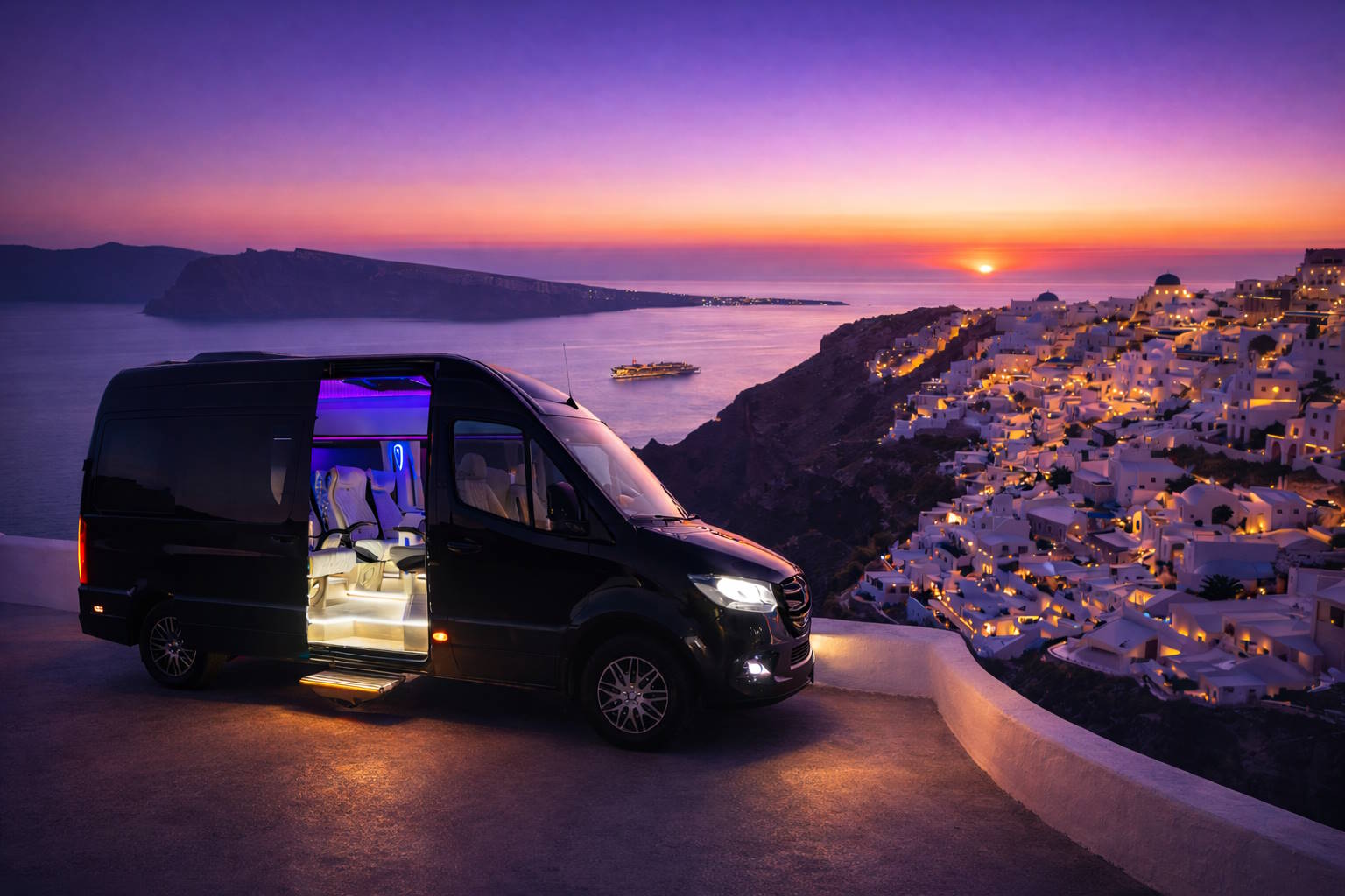 Private luxury Santorini tour with local driver